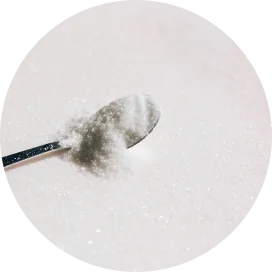 Sugar being sampled with a spatula